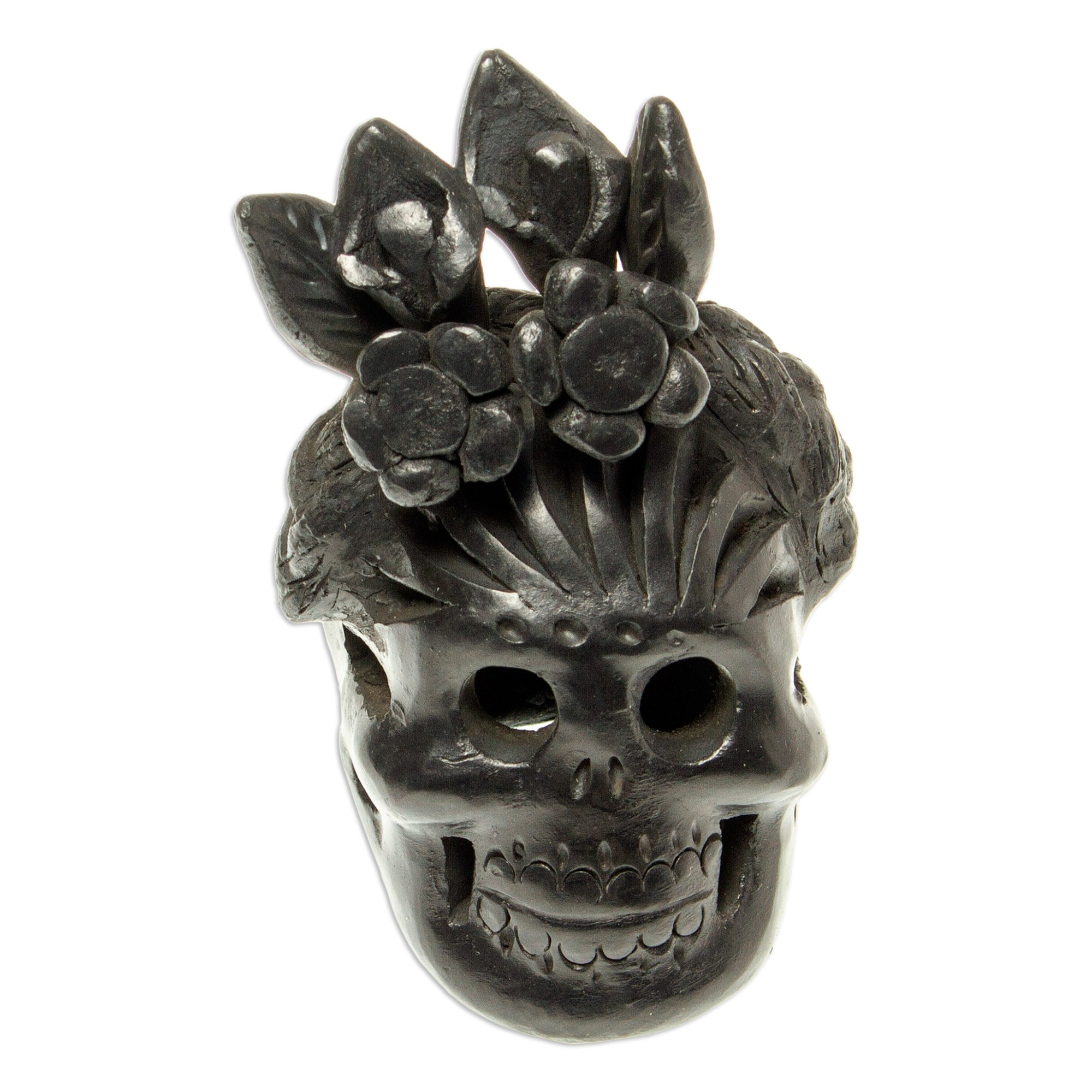 Novica Handmade Dark Frida Ceramic Figurine