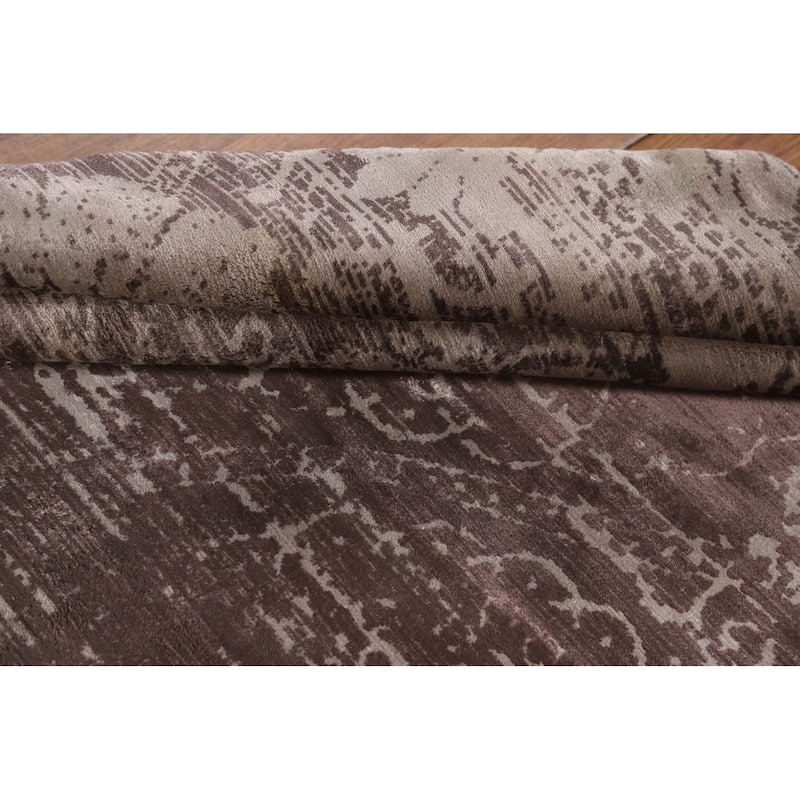 All-Over Abstract Indian Modern Area Accent Rug Handmade Wool Carpet - 3'7"x 5'4"