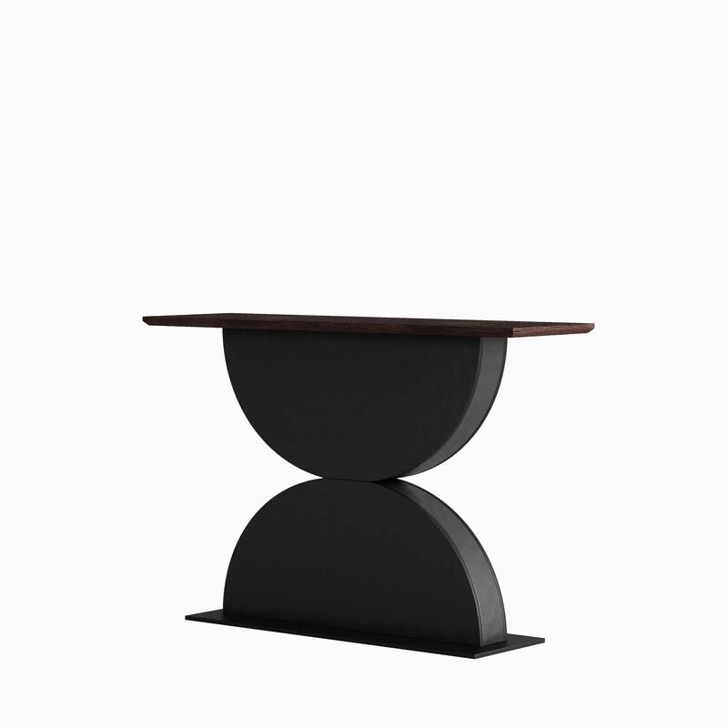 Modern 47" Wood Console Table Entryway Table With LED Light For Living Room