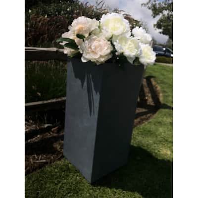 Durx-litecrete Lightweight Concrete Tall Light Granite Planter-Small - 8.7'x8.7'x19.9'