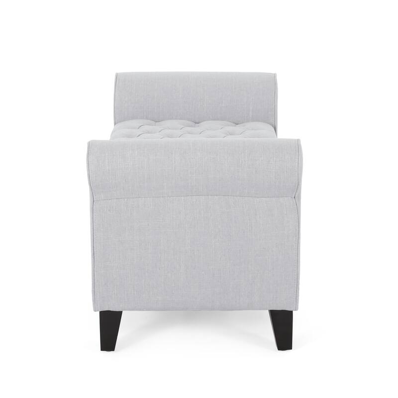 Christopher Knight Home Keiko Contemporary Rolled Arm Fabric Storage Ottoman Bench - 50.00" L x 19.50" W x 20.50" H