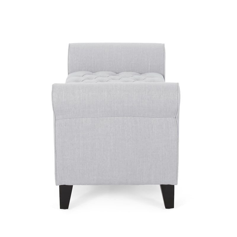 Keiko Contemporary Rolled Arm Fabric Storage Ottoman Bench by Christopher Knight Home - 50.00" L x 19.50" W x 20.50" H