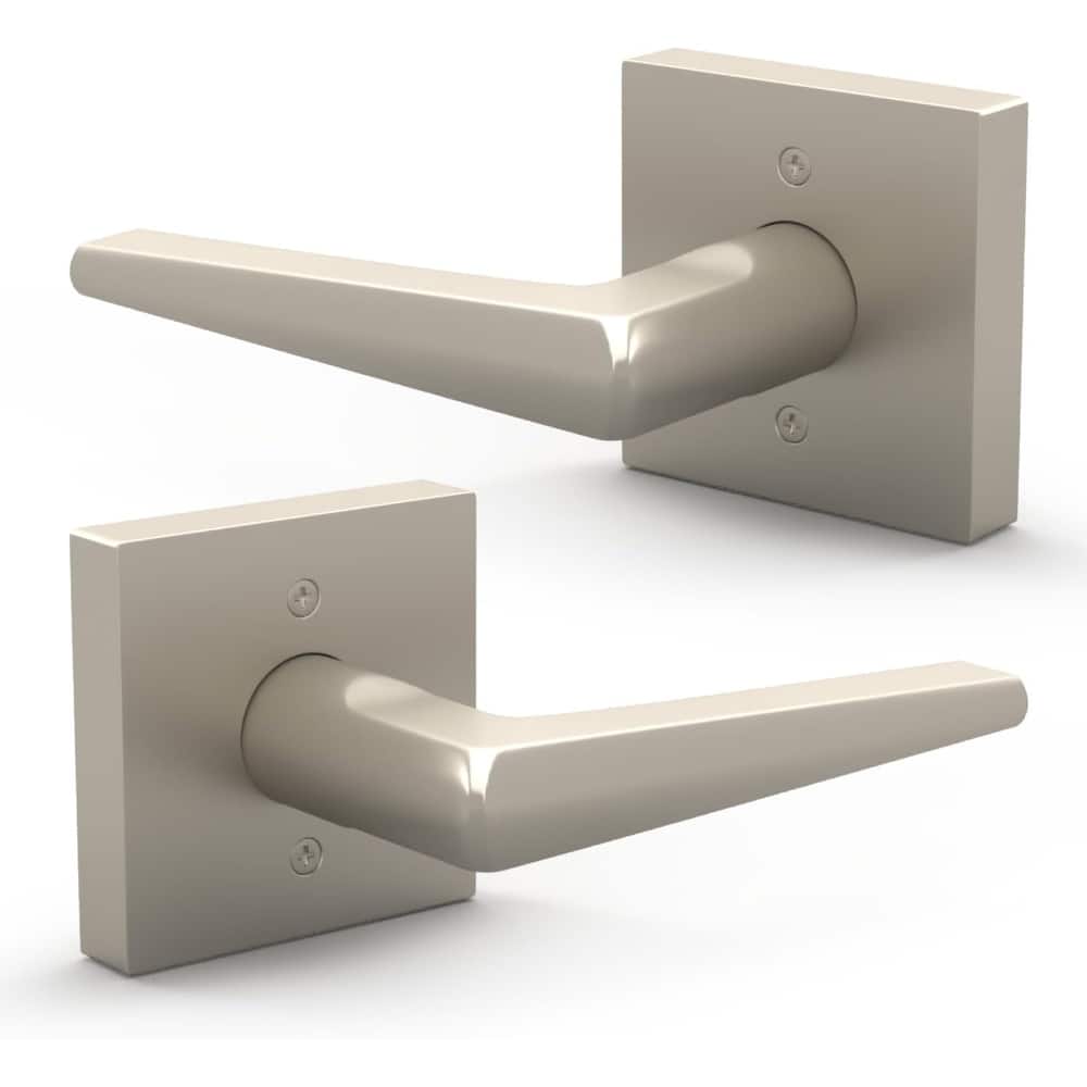 Mega Handles SCHEIN Angled Dummy Door Lever for Closet & French Doors | Non-Turning Rectangular Handles | Easy Installation