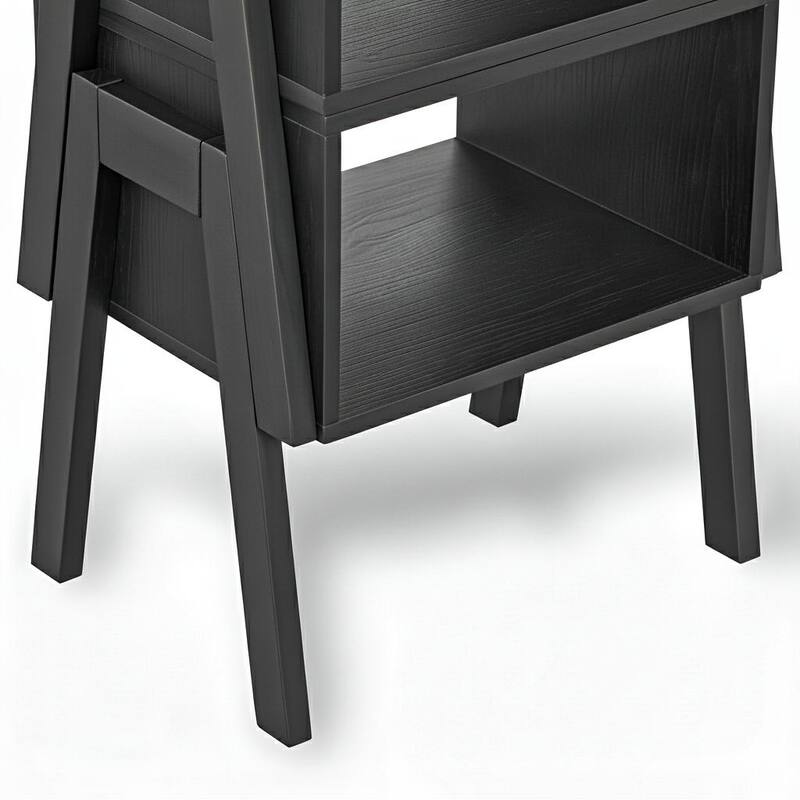 Lido Stackable Space-Saving End Tables (Set 2) in Black Pine