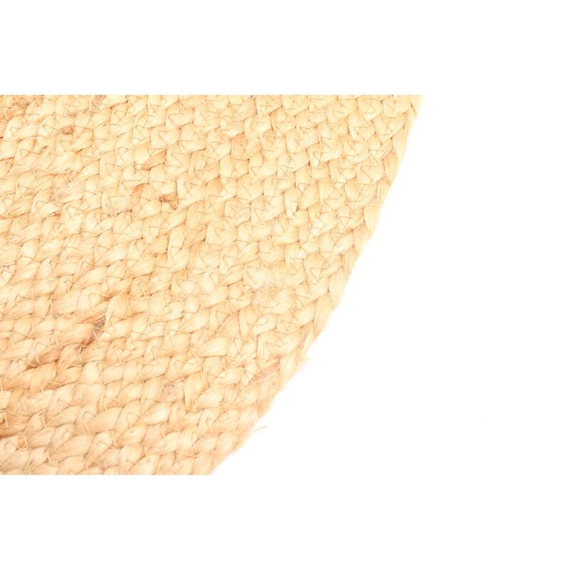 ECARPETGALLERY Braided Weave Palas Denizli Tan Jute Rug - 3'0 x 3'0