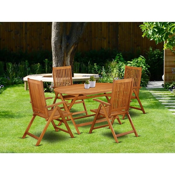 Shop Dicn5nc5n This 5 Piece Acacia Patio Dining Sets Includes An