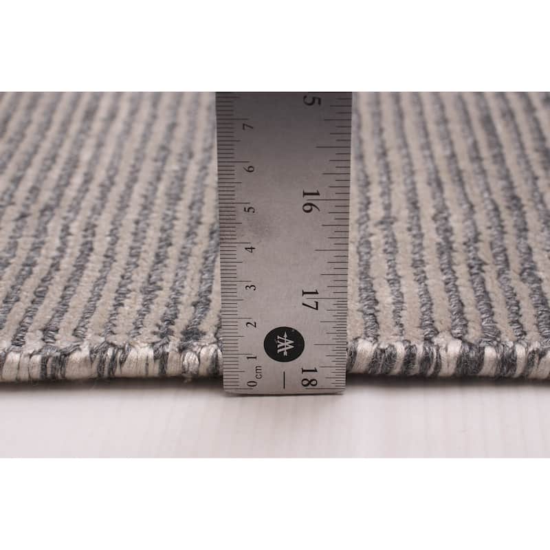 ECARPETGALLERY Hand Loomed Shimmer Grey Viscose Rug - 9'0 x 12'0