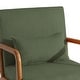 preview thumbnail 28 of 141, 25" W Mid Century Upholstered Wood Accent Chair with Pillow set of 2