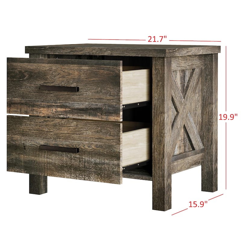 Mader 2 Drawer Nightstand