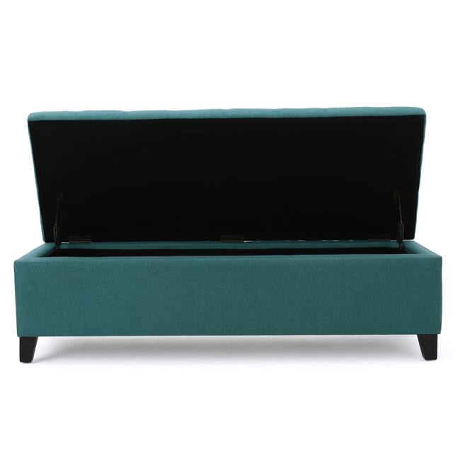 Mission Tufted Fabric Storage Ottoman Bench by Christopher Knight Home - 50.50"L x 18.75"W x 16.00"H