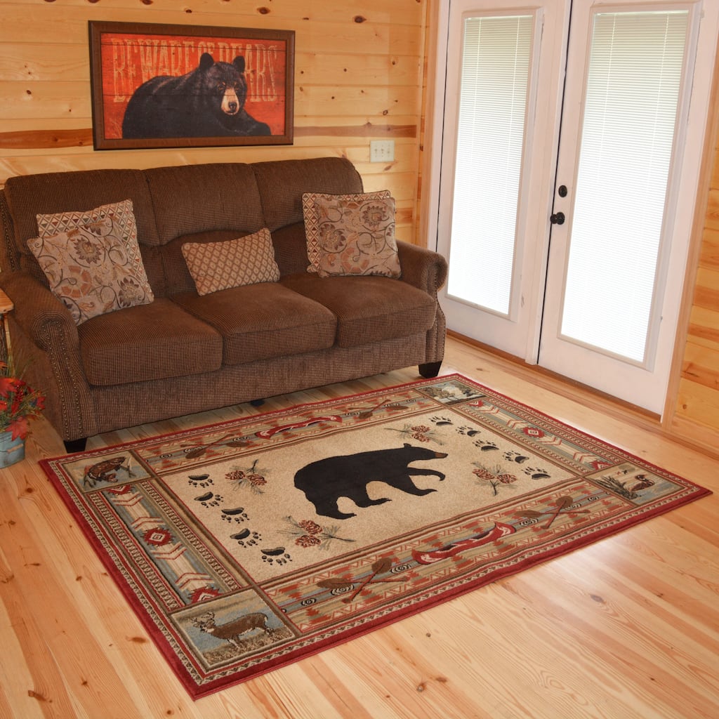 American Destination Woodlands Bear Lodge Area Rug