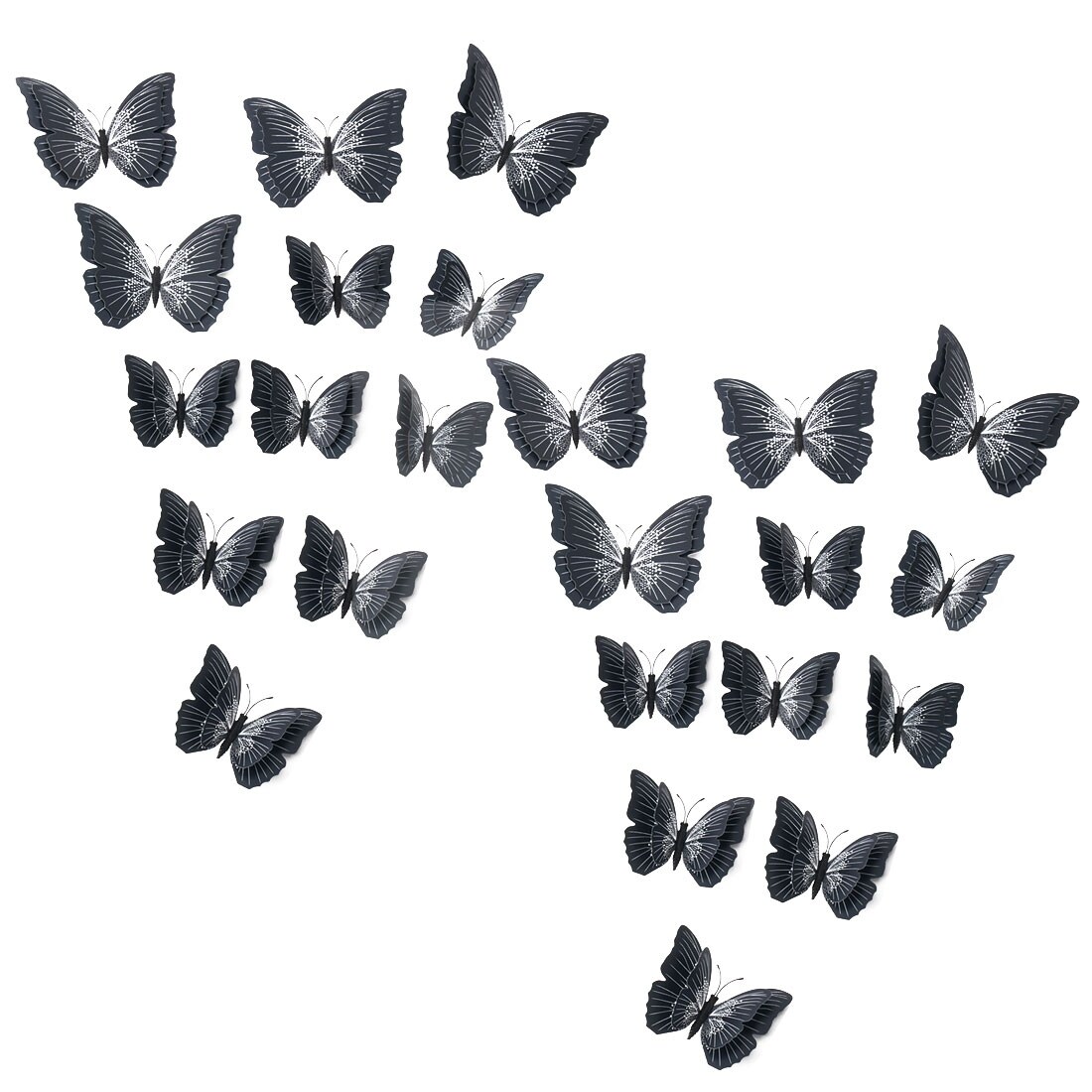 Shop 24pcs 3d Butterfly Wall Stickers Fresco Stickers For Room