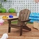 preview thumbnail 1 of 38, Outdoor HDPE Kid's Adirondack Chair for Kids - High Backrest & Armrests - 21" x 20.5" x 25" Brown