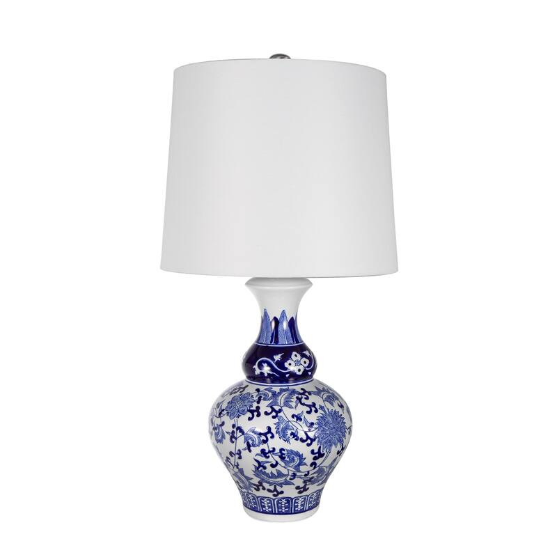 A&B Home Round Ceramic Vase Lamp