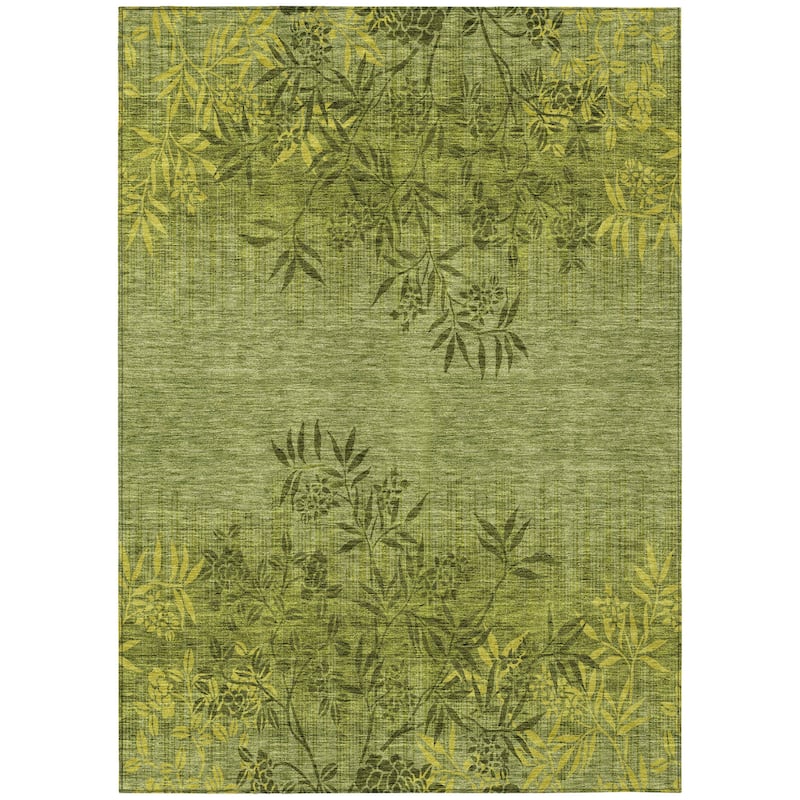 HomeRoots Floral Transitional Rectangle Outdoor Rug