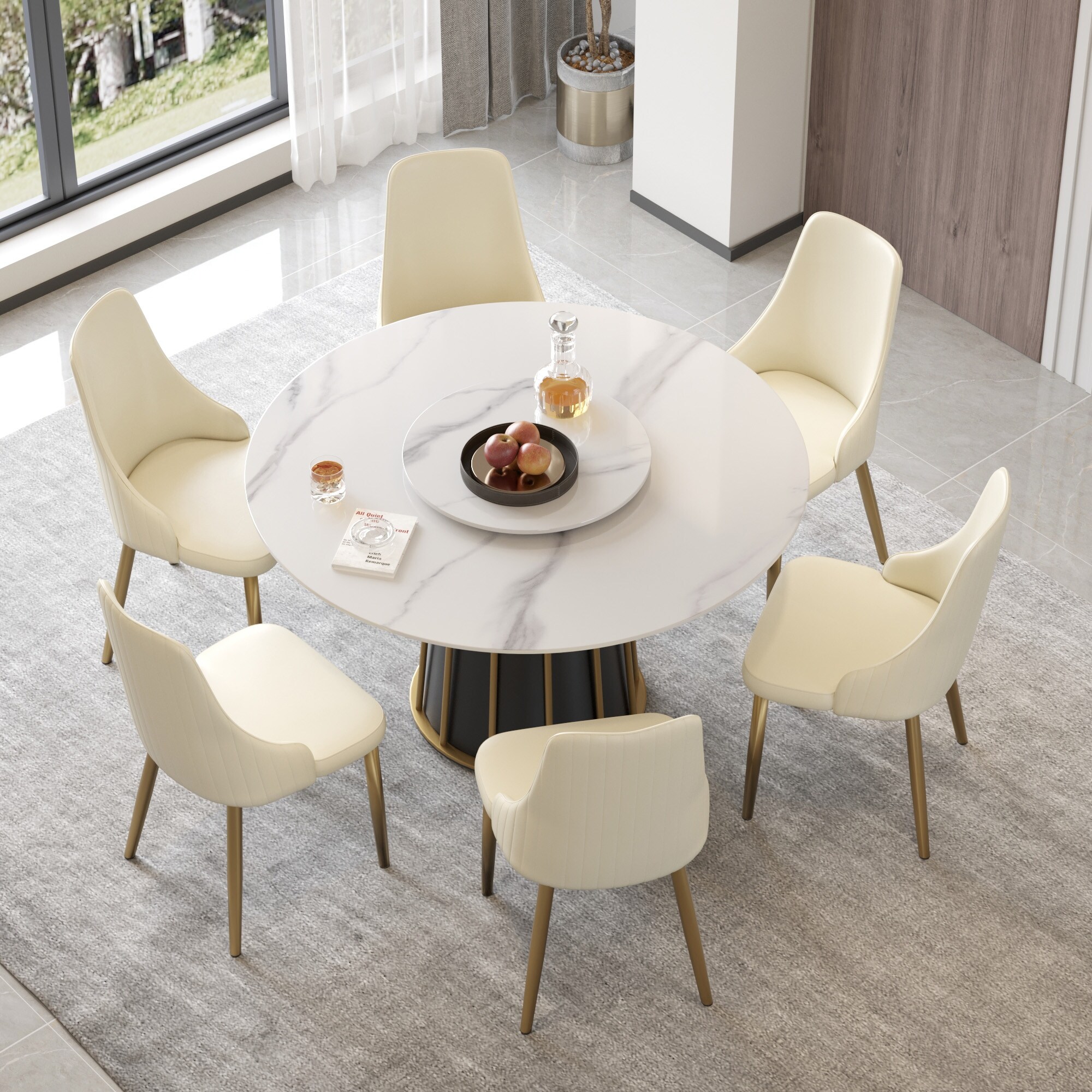 https://ak1.ostkcdn.com/images/products/is/images/direct/87e751bd893cf3976a8d98895c403088748af1ee/Modern-53%22-Round-White-Dining-Table-for-6-Person-Faux-Marble-Top-Gold-%26-Black-Pedestal.jpg