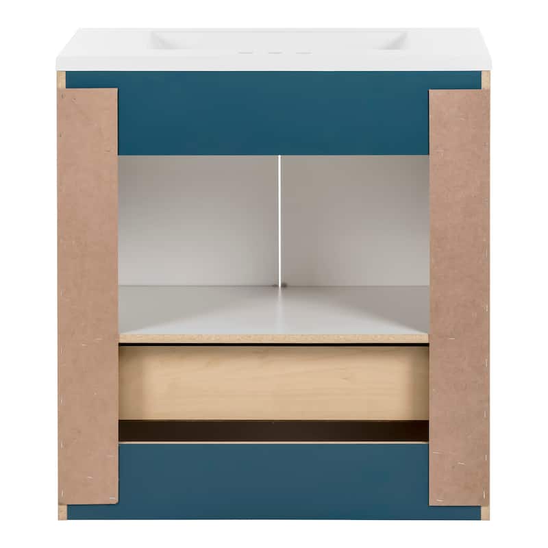 Spring Mill Cabinets Emlyn 30.5" Bathroom Vanity With Drawer and White Sink Top