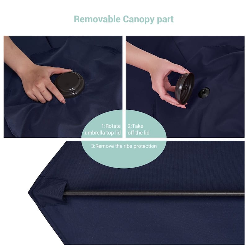 Bonosuki 7.5Ft Patio Market Umbrella Weather-Resistant Table Umbrella