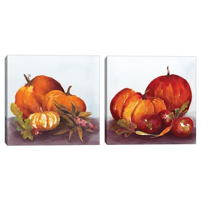 Watercolor Harveset III Crop REV, Watercolor Harvest II Crop REV by Wild Apple Portfolio Canvas Art Prints