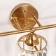 preview thumbnail 5 of 10, Modern Glam Crystal 3-Light Gold Bathroom Vanity Lights Dimmable Plating Brass Wall Sconce