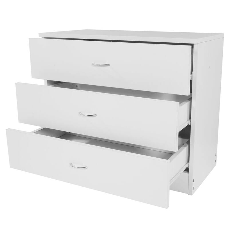 3-Drawer Dresser Storage Cabinet Side Table for Bedroom, Living Room