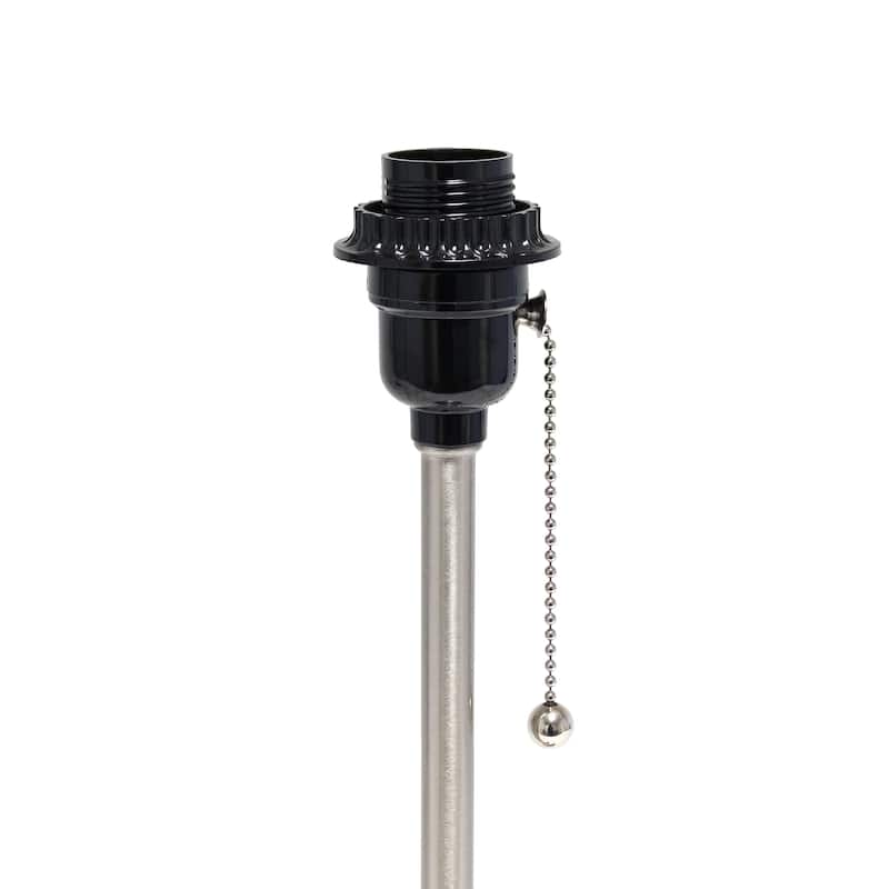 White Stick Lamp with USB charging port and Fabric Shade
