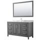 Option Dark Gray / White Carrara Marble Top / Polished