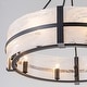 preview thumbnail 39 of 56, Dimmable Large Drum Glass Chandelier for Dining Room High Ceiling Living Room