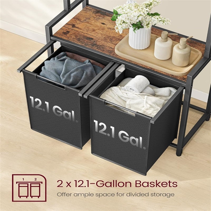 Laundry Basket - 12.99"D x 28.74"W x 69.69"H