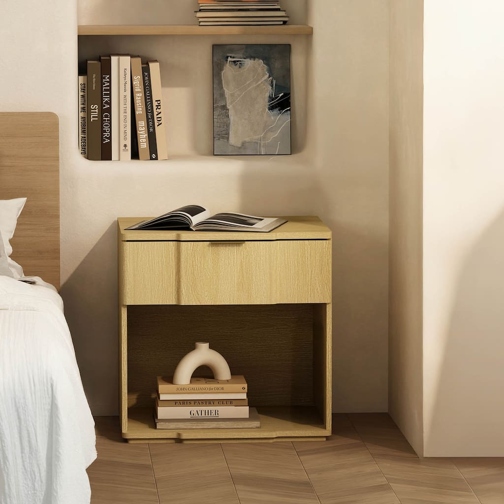 Manhattan Comfort Clive 22 Inch 1 Drawer Nightstand