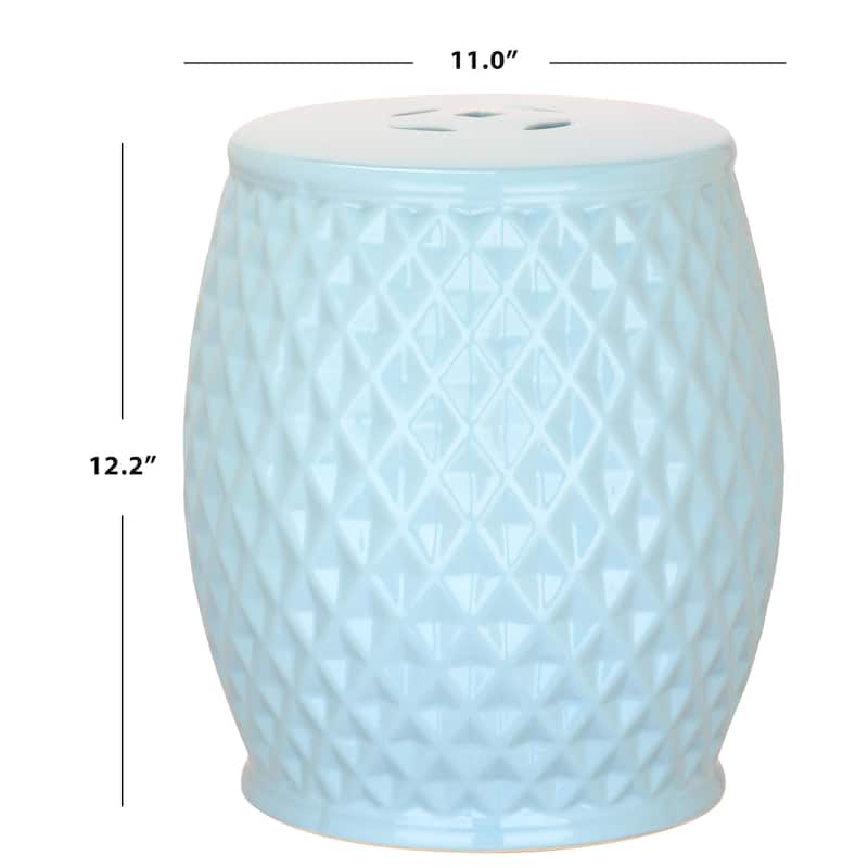 SAFAVIEH Kids Barbie Pink Harlequin Pink Petite Ceramic Decorative Garden Stool