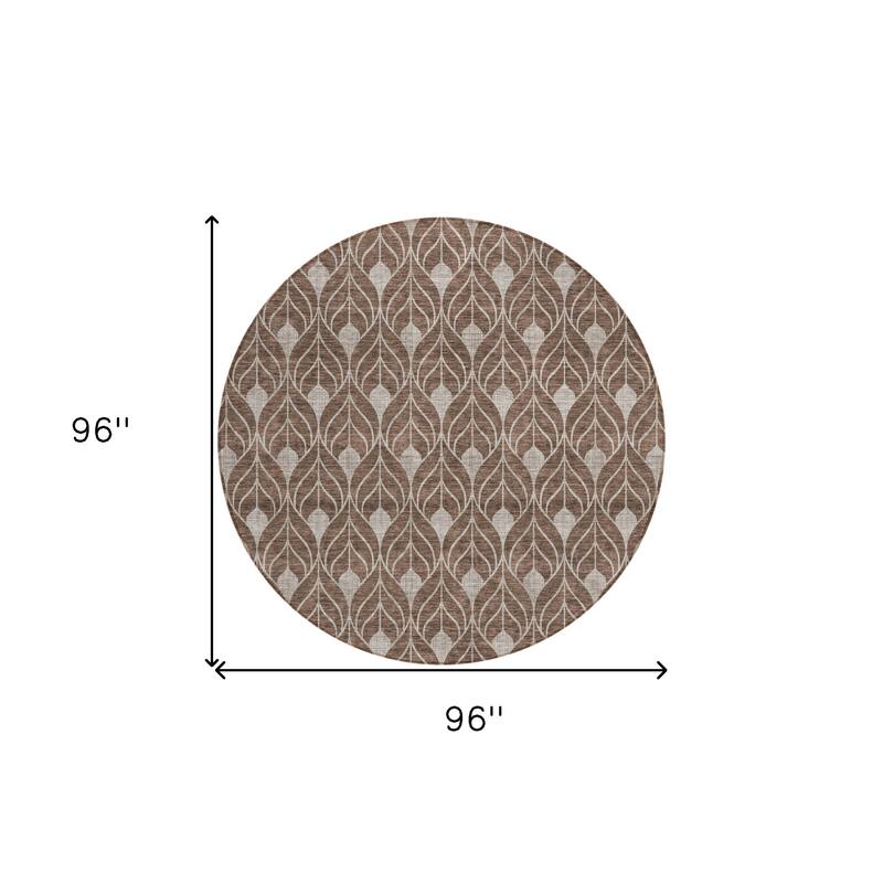HomeRoots Geometric Transitional Rectangle Outdoor Rug