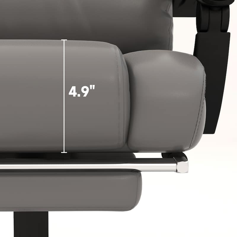 Vinsetto Office Desk Chair Recliner, Height Adjustable Movable Lumbar Support with 6-Point Vibrating Massage