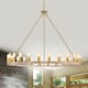 The Gray Barn Liam 48-inch Round Wagon Wheel 24-light Chandelier