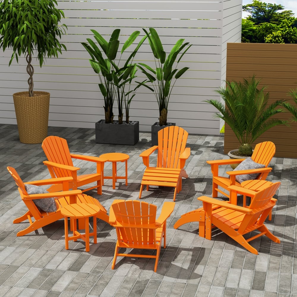 Altura 12-Piece Poly All Weather Adirondack Chair With Ottoman And Side Table