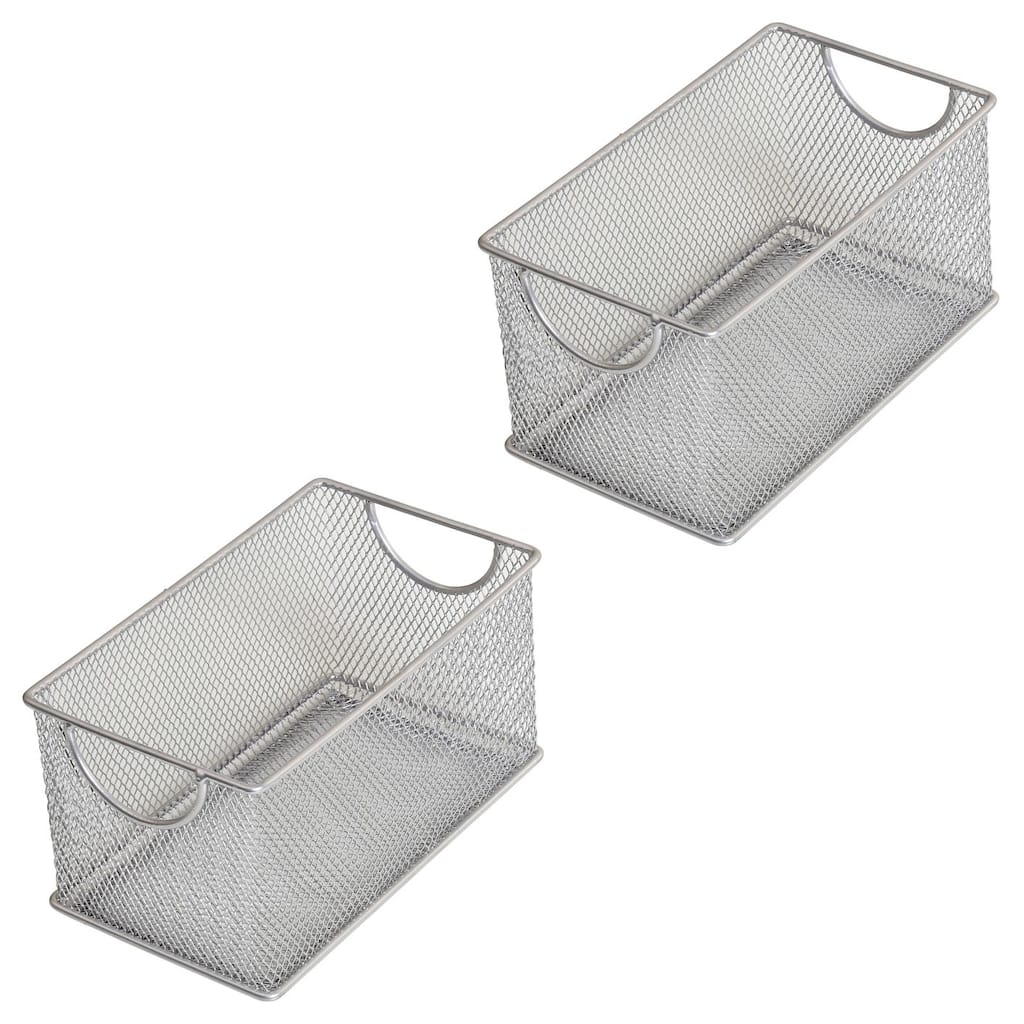 YBM Home All-Purpose Wire Mesh Storage Baskets: Organize Your Home with Open Bin Shelf Storage, Pack of 2