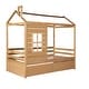 preview thumbnail 13 of 25, Twin Size House Bed with Two Drawers & Guardrail