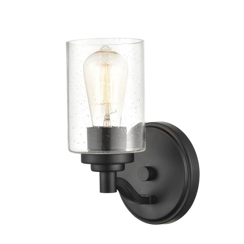 Millennium Lighting Metal 1 Light Wall Sconce- Clear Seeded Glass