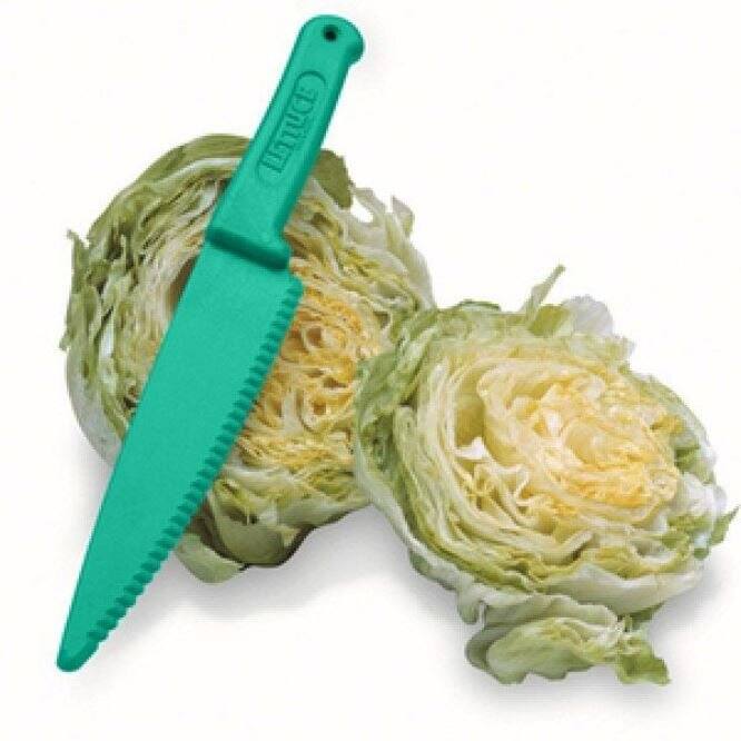 Norpro 11" Lettuce Knife - Use On Cabbage Cheese Bagels Tomatoes Bakeware & More - Blue