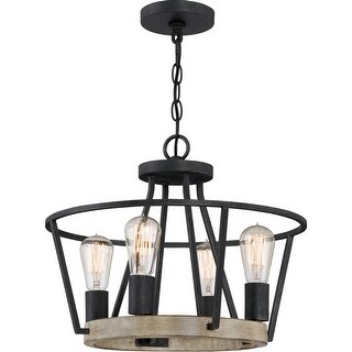 Brockton 4-Light Pendant in Grey Ash