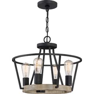 Brockton 4-Light Pendant in Grey Ash