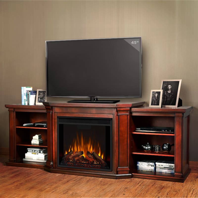 Valmont 74" Electric TV Stand Fireplace by Real Flame