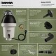 preview thumbnail 5 of 8, 1-1/4 HP Continuous Feed Garbage Disposal for Kitchen Sinks with Power Cord and Accessories included - Black and Grey
