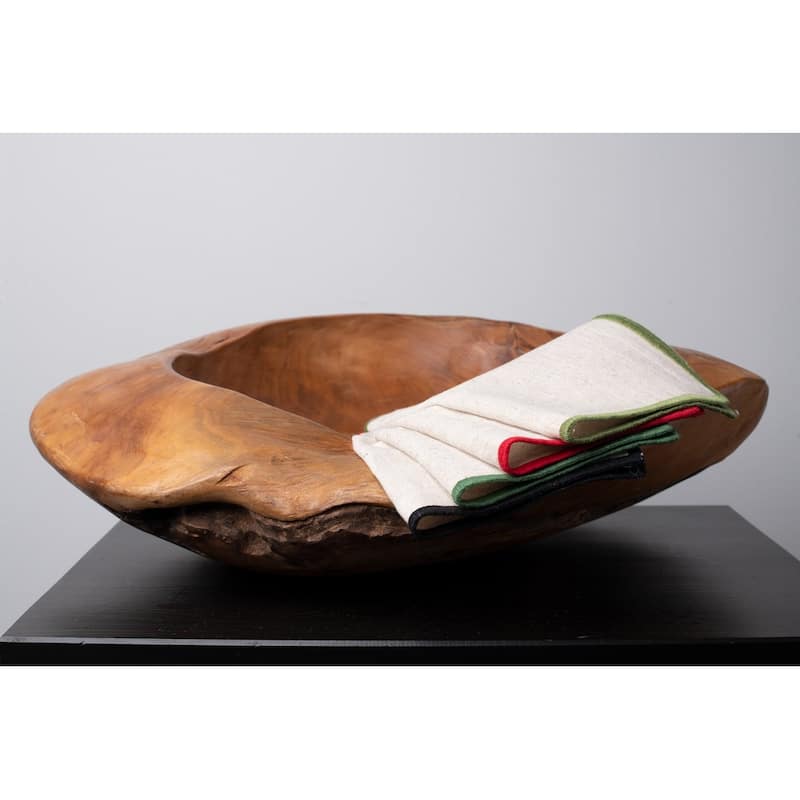 Clara, Linen Blend, Cocktail Napkin Set (Set of 4)