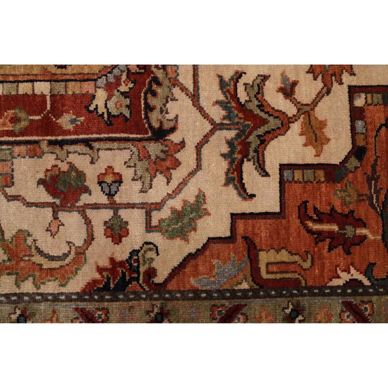 ECARPETGALLERY Hand-knotted Jules Sultane Ivory Wool Rug - 8'11 x 12'0