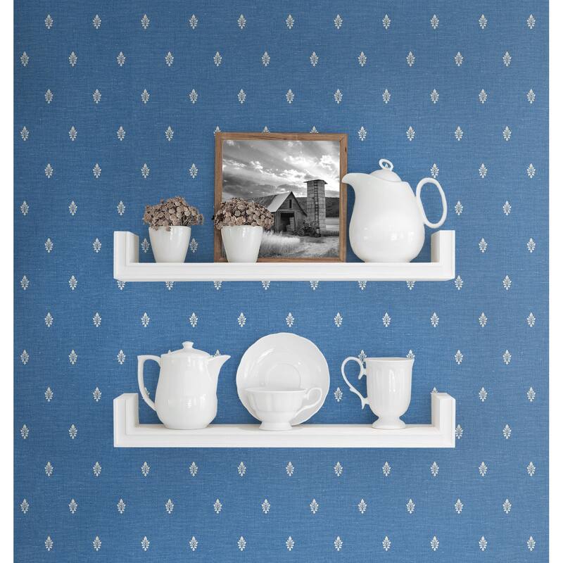 Seabrook Designs Petite Feuille Sprig Nonwoven Unpasted Wallpaper