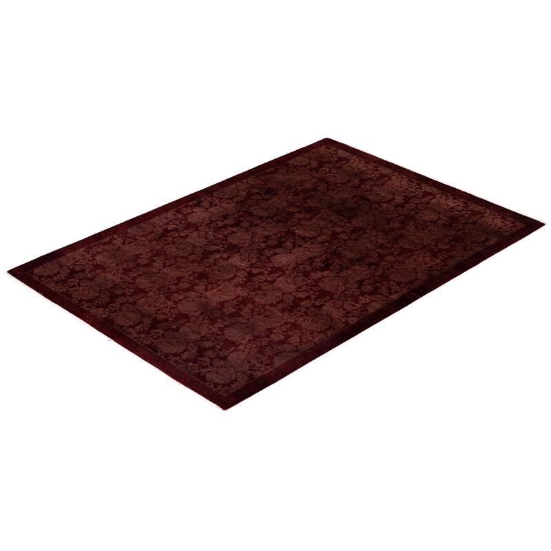 Overdyed One-of-a-Kind Hand-Knotted Area Rug - Gold - 4' 2" x 5' 10"