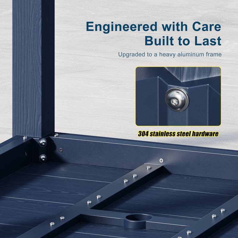 HIPS Outdoor Dining Set, Ergonomic Patio Chairs and Table(Set of 5)