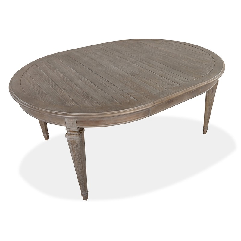 Magnussen Home Lancaster Dovetail Grey Extendable Round Dining Table - 52''W x 52''D x 30''H