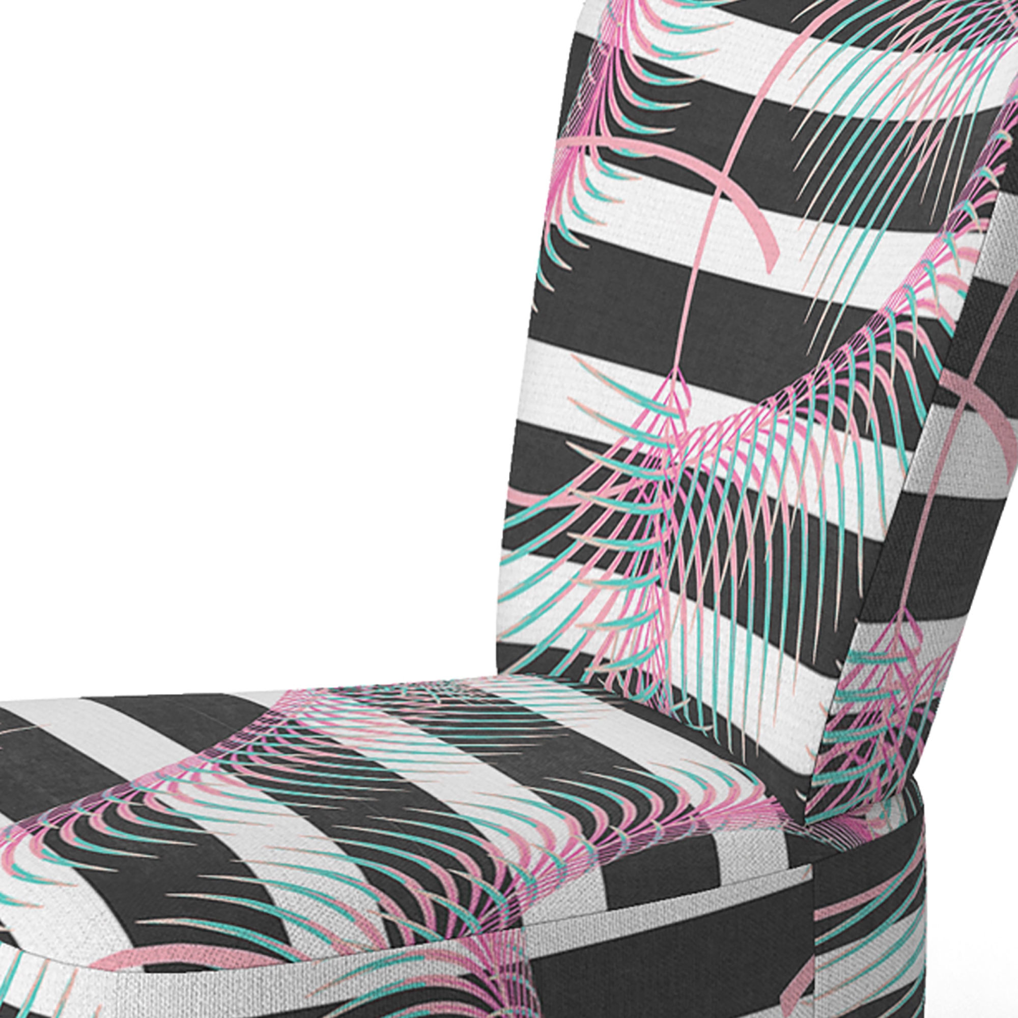 Pink and clearance white striped chair
